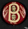 William Jennings Bryan & Louis Bennett, West Virginia political pinback, 1 1/4'' dia.