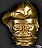 Theodore Roosevelt, Rough Rider animated pin, inscribed Give Them Hell Boys, with mouth opened