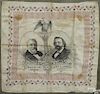 James Blaine & John Logan presidential handkerchief, 20'' square.