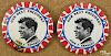 Two John F. Kennedy presidential buttons, inscribed Our Next President, 3 3/8'' dia.