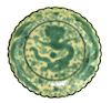 A Chinese Yellow and Green Glazed Porcelain Dish Diameter 5 5/16 inches.