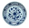 A Blue and White Porcelain Charger Diameter 12 3/4 inches.