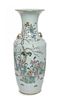 * A Famille Rose Porcelain Vase Height 23 inches.