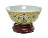* A Famille Jaune Porcelain Bowl Diameter 5 inches.