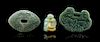 * A Group of Three Jade Articles Width of first 3 3/16 inches.