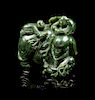 * A Spinach Jade Carving Height 5 inches.