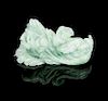 * A Jadeite Carved Cabbage Width 7 5/8 inches.