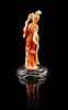 * A Carved Agate Figure Height 8 1/3 inches.