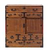 A Japanese Wood Tansu Height 30 x width 32 x depth 16 1/4 inches.