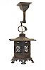 A Japanese Cast Metal Lantern Height 11 3/4 inches.