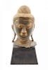 * A Burmese Bronze Head of Buddha Height of head 14 inches.