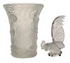 Lalique Crystal Vase and Hood Ornament