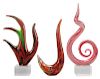 Three Abstract Glass Sculptures