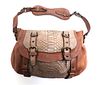 Abaco Leather Handbag W Python Trim