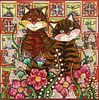 Mara Abboud "Two Cats" Oil on Canvas