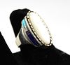 Sterling Silver Ring W MOP, Turquoise, & Lapis
