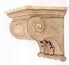Carved & Painted Wood Corbel Wall Shelf