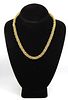 Modern 14K Yellow Gold Fancy Link Necklace