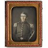 Previously Unknown Quarter Plate Daguerreotype of Career Army Officer and CSA General Braxton Bragg