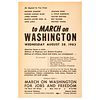March on Washington for Jobs and Freedom, Printed Ephemera Including Promotional Handbill and Program, 1963