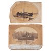 USS Tyler, Two Albumen Photographs of Brown Water Navy Gunboat