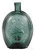New Jersey historical green glass flask