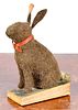 Mohair rabbit squeak toy, late 19th c.