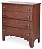 New England painted pine chest of drawers