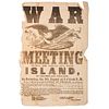 Civil War Illustrated Broadside, War Meeting, Champlain Village, New York