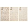 Beardless Abraham Lincoln Stationery, Trio of Letters Written by a School Teacher