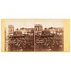 Rare Lincoln Funeral Stereoview Showing the Procession on Broad Street in Philadelphia, by Ridgway Glover