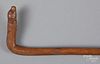 Carved cane, late 19th c.