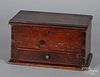 Yellow pine dresser box, early 19th c.