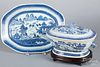 Chinese export porcelain Canton tureen and platte