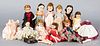 Eleven Madame Alexander Little Women dolls
