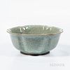 Celadon Crackle-glazed Stoneware Bowl