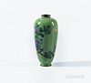Small Olive Green Cloisonné Vase