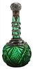 Small Emerald Cut Glass Perfume Bottle