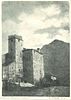 Domenico Riccardo Peretti Griva (1882-1962)  - Aosta - La Torre del Lebbroso, years 1930