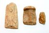 Lot of 3 Ancient Mesopotamian Terracotta heads c.8th-6th century BC.