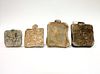 Lot of 4 Large Ancient Roman/Byzantine Lead Weights c.1st -6th century AD.