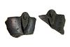 Lot of 2 Ancient Etruscan Black Pottery Fragments c.6th century BC. 