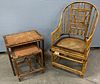 Bamboo Style Chair and Side Table Assortment