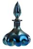 Steuben Blue Aurene Perfume Bottle