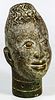 African Nigerian Benin Bronze Oba Head