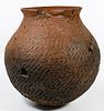 Native American Tonto Style Corrugated Olla Water Jar