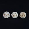 Three (3) Antique Chinese Carved Concentric Balls