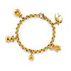 A 18K yellow gold charms bracelet