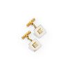 A 18K two-color gold and diamond cufflinks