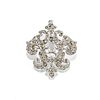 A 18K white gold and diamond pendant-brooch